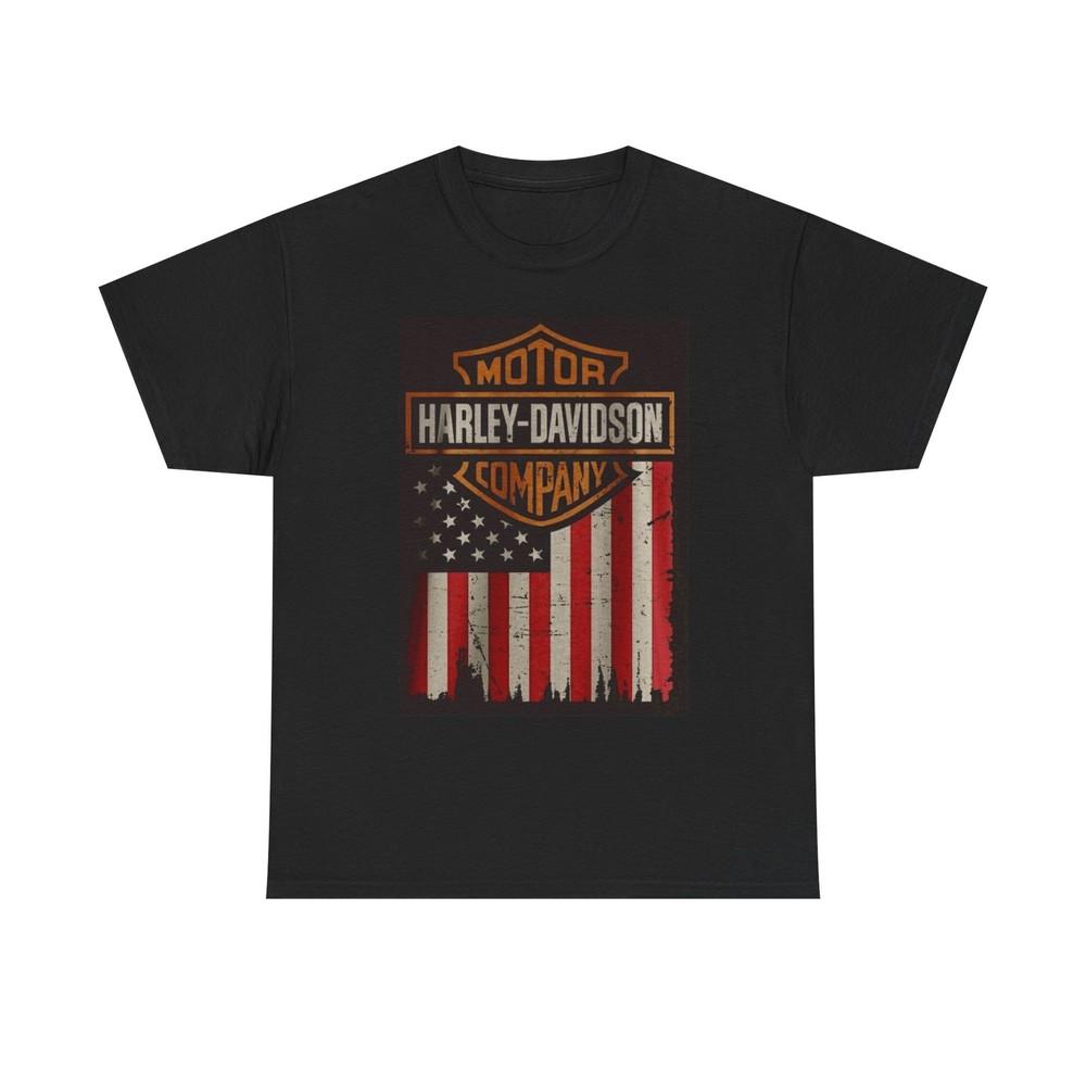 

Harley Davidson Graphic T Shirt American Flag Vintage Unisex Heavy Cotton Tee Unisex T-Shirt XXXL