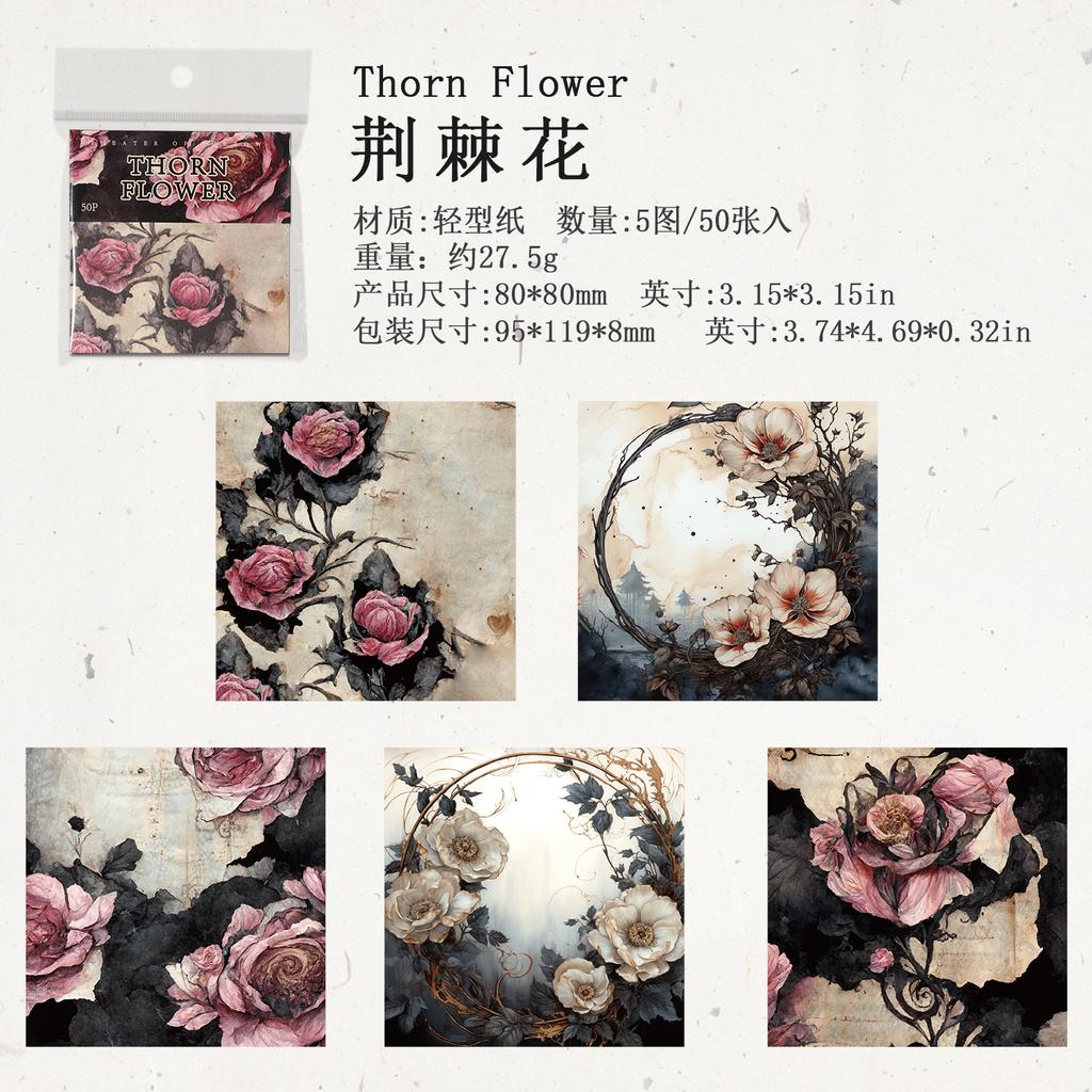 50 Stück Vintage Natürliche Pflanzenlandschaft Materialpapier Dekorativ DIY Scrapbooking Tagebuch Album Junk Journal Collage Material