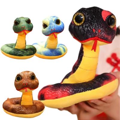 Китайский Новый год зодиакальная змея плюшевая кукла веселая красочная рептилия удав плюшевая игрушка домашний декор подарок для девочки мальчика