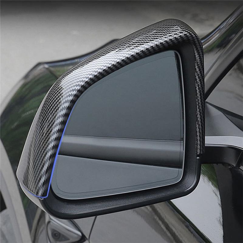 Car Rearview Mirror Cover Carbon Fiber For Tesla Model 3 2017-2024 Rearview Mirror Cap Decorative Modified-A87Q