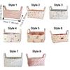 Cotton Small Quilted Storage Basket Square Cosmetic Organizer  Home Supplies