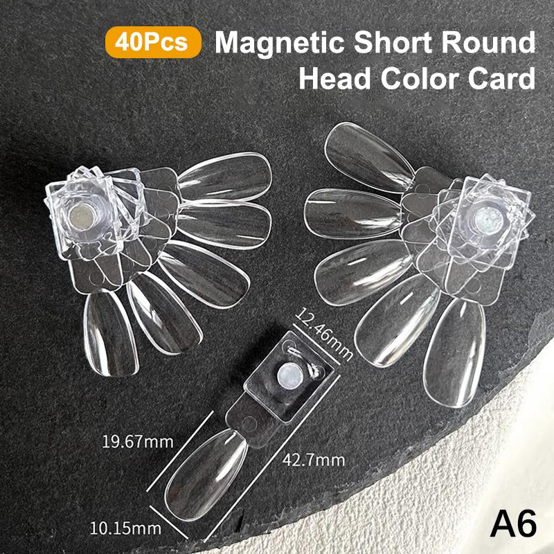 

Magnetic Nail Color Card Polish Gel Stand Board Nail Palette Nail Glue Practice With Number Stickers For Nail Salon Professional as the picture