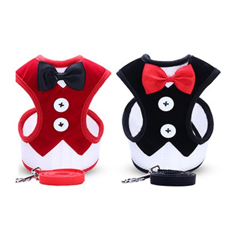 Dog Harness No Pull Small Pet Leashes Breathable Vest No Choke Harnesses 4 Feet Long Durable Leash for Small Dog