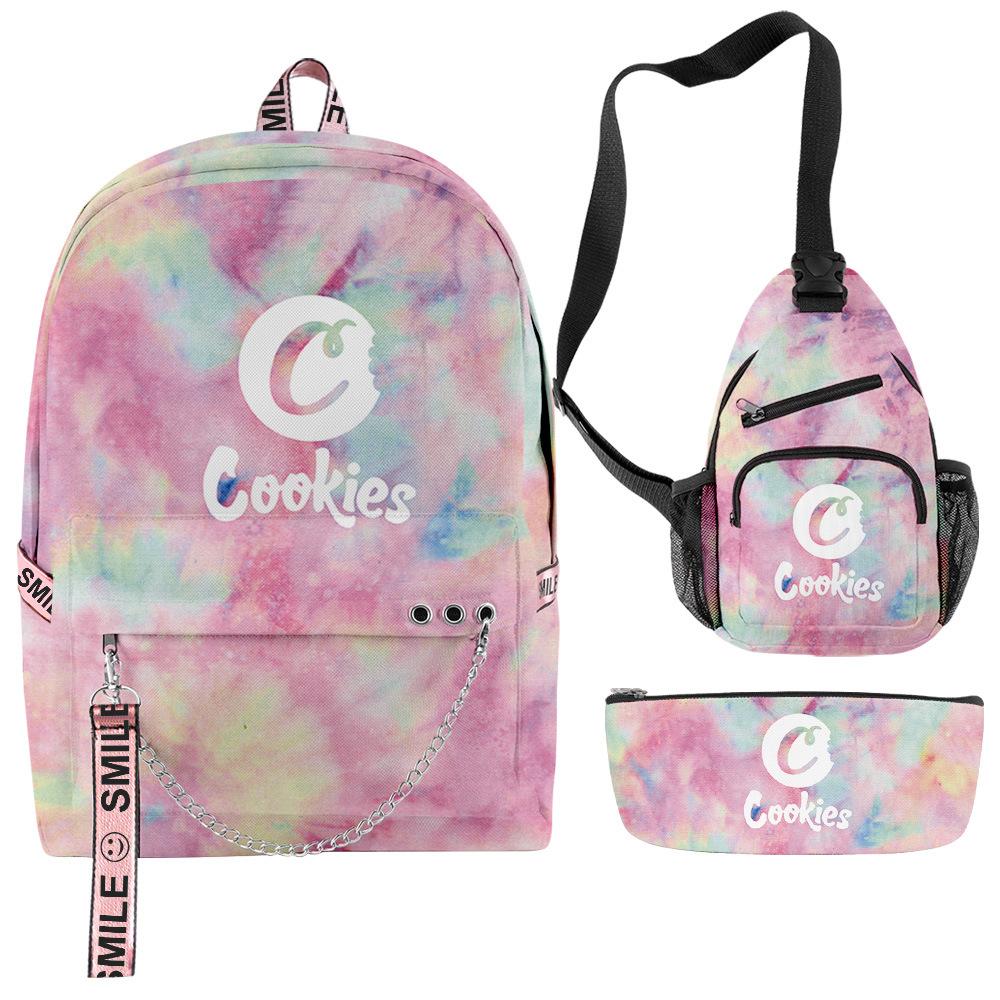 Cook 3D Digital Color Printing Set Oxford Cloth Waterproof Backpack Student Bag