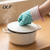 Quilted Cotton Cooking Gloves for Baking Oven Mitts, Heat Resistant Kitchen Women, 100% Anti Scald Pot Holders Microwave Non-Slip Padded & Thermal