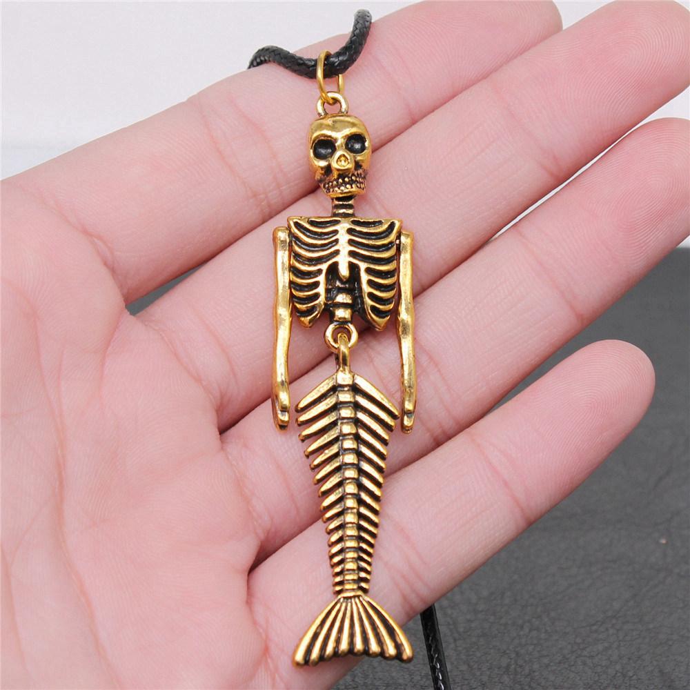 45cm Necklace Leather Chain Big Marine Life Minimalist Jewelry Components QN047