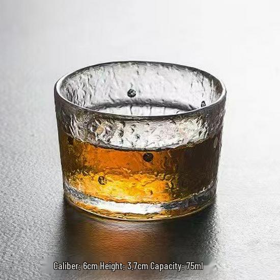 Japanese Crystal Glass Kung Fu Tea Cup with Gold Painting - Small Tasting Bowl