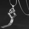 Trendy Sweater Long Necklace For Women Distinctive Geometric Style Crafted From Titanium Steel
