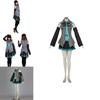 Nádherný Cosplay Kostým Paruka Top Šaty Kravata Kompletní Oblečení Hatsune Miku Vocaloid