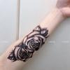 Plain Flower Bohemian Blue Rose Mermaid Waterproof Tattoo Sticker Simulation Water Transfer Sample Sticker