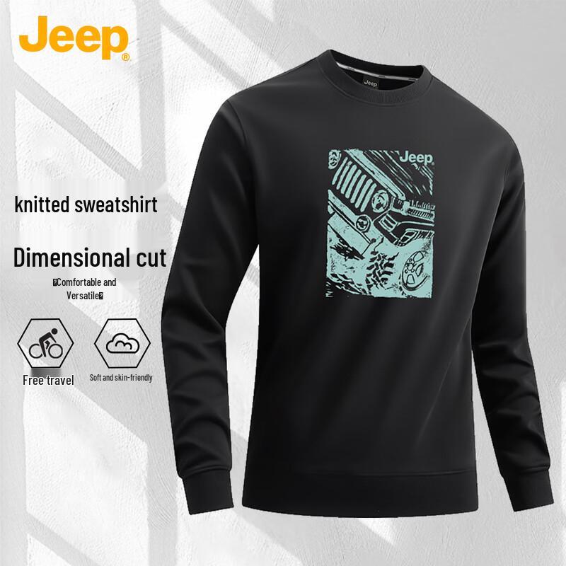 

Jeep Унисекс Тяжелая Футболка с Длинным Рукавом 2XL