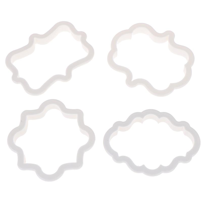 4 buc vintage placă cadru cookie cutter set plastic biscuit cutter tort instrumente