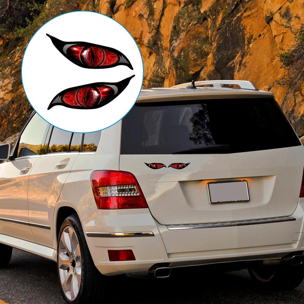 Car Eye Stickers - Eye Car Decal Mirror Sticker,2 Reflective Eye Stickers Scary Simulation