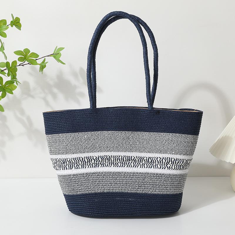 

New versatile fashion woven bag shoulder tote women s bag simple fashion portable