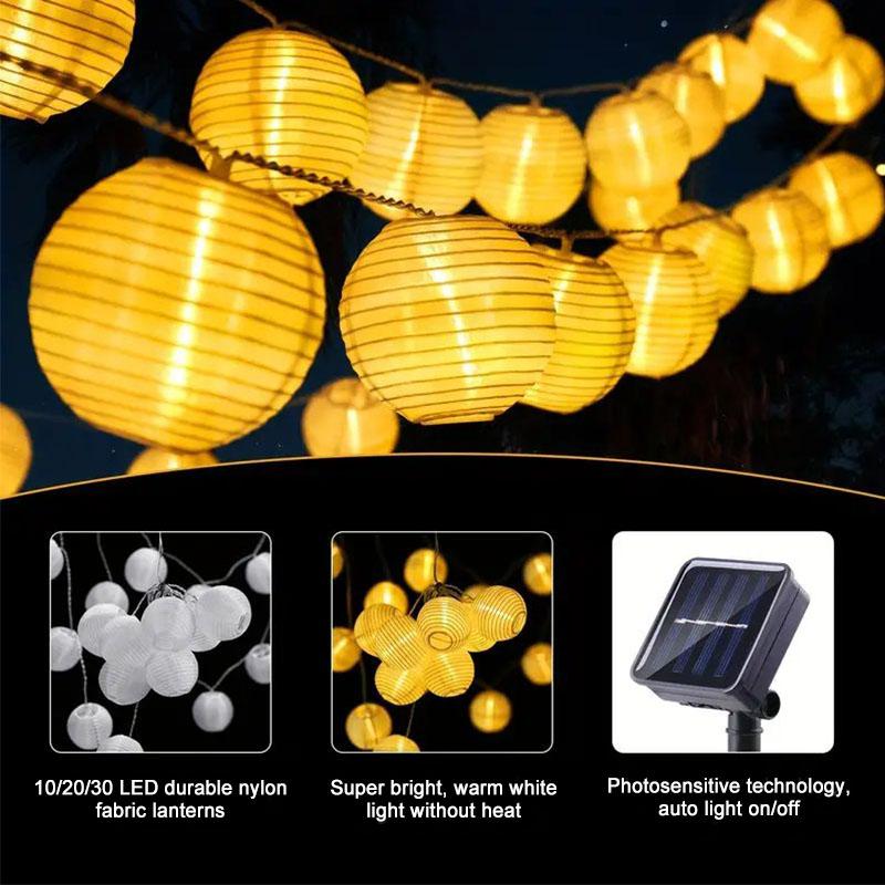 LED Solar Light Waterproof Lantern Fairy Lights Solar Power Lamp for Outdoor Garland Patio Garden Christmas Light Decor