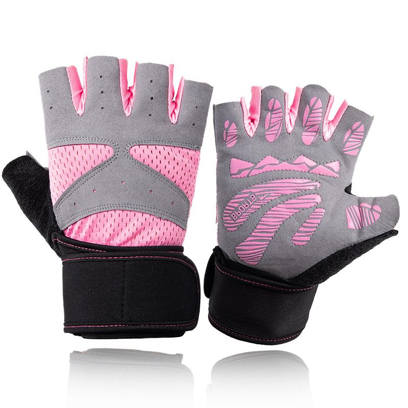 Rękawiczki fitness męskie i damskie półpalcowe cienkie oddychające do jazdy na rowerze na zewnątrz antypoślizgowe do treningu sprzętowego rękawiczki sportowe