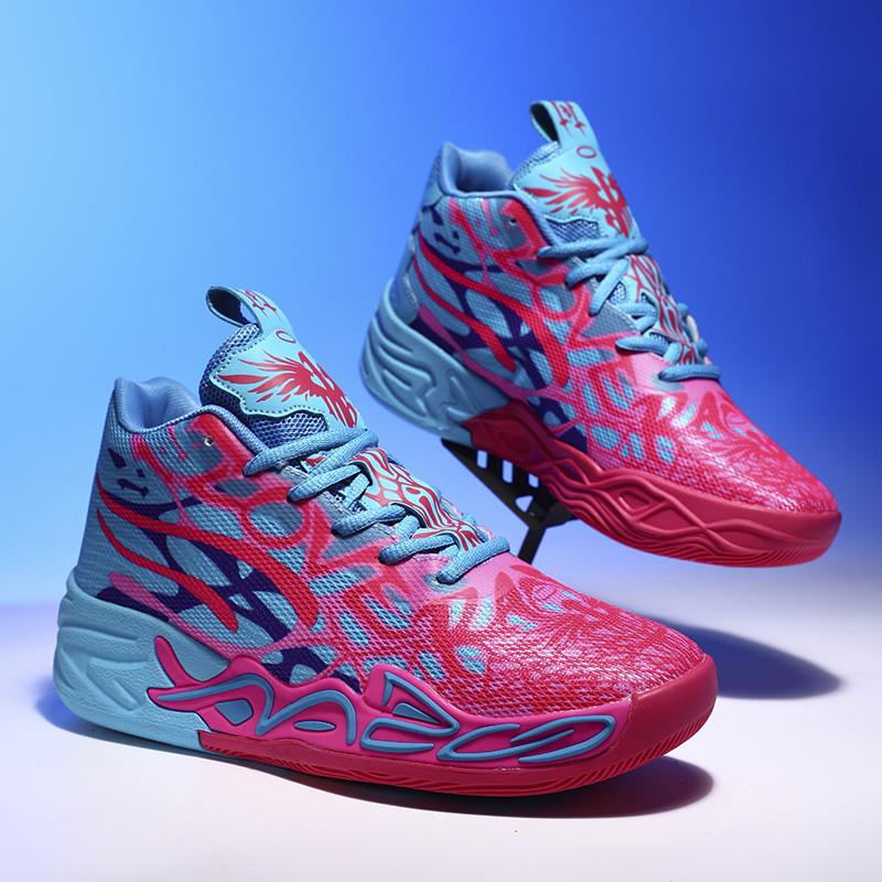 Basketball Shoes for Men Soft Lightweight Training Field Anti Slip Shock-Absorbing Breathable Cofmortable High-top Sneaker Man