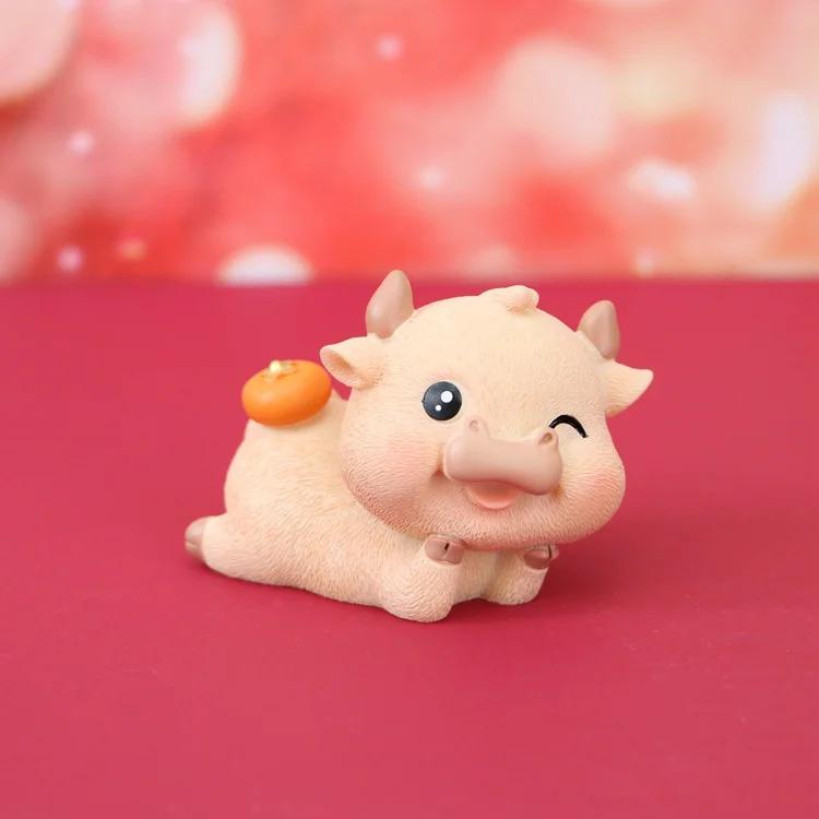 

Креативные украшения в виде теленка Новый год быка Праздничные украшения для выпечки тортов Украшения Украшения для гостиной Украшения для автомобиля D