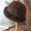 Winter Big Head Waist with Plush Fisherman's Hat Ear Protection Korean Edition Thickened Warm Plush Bucket Hat