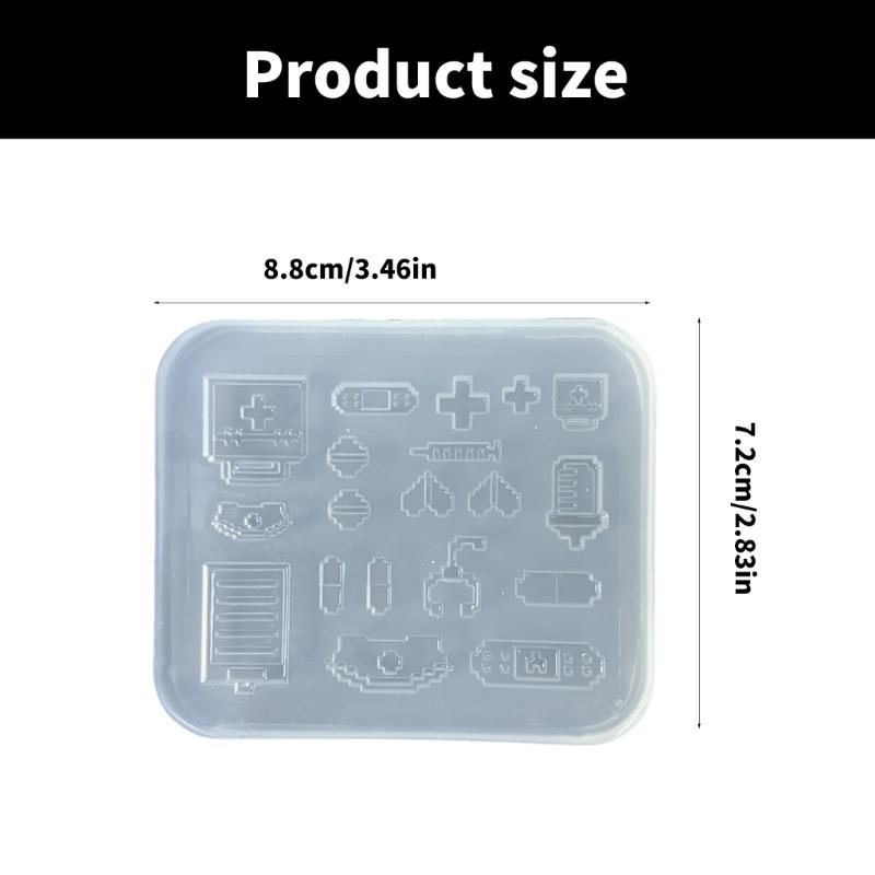 Fashionable Versatile Sturdy Silicone Mould Portable Craft Supplies Accessory for Stylish Pixel Shaped Creation