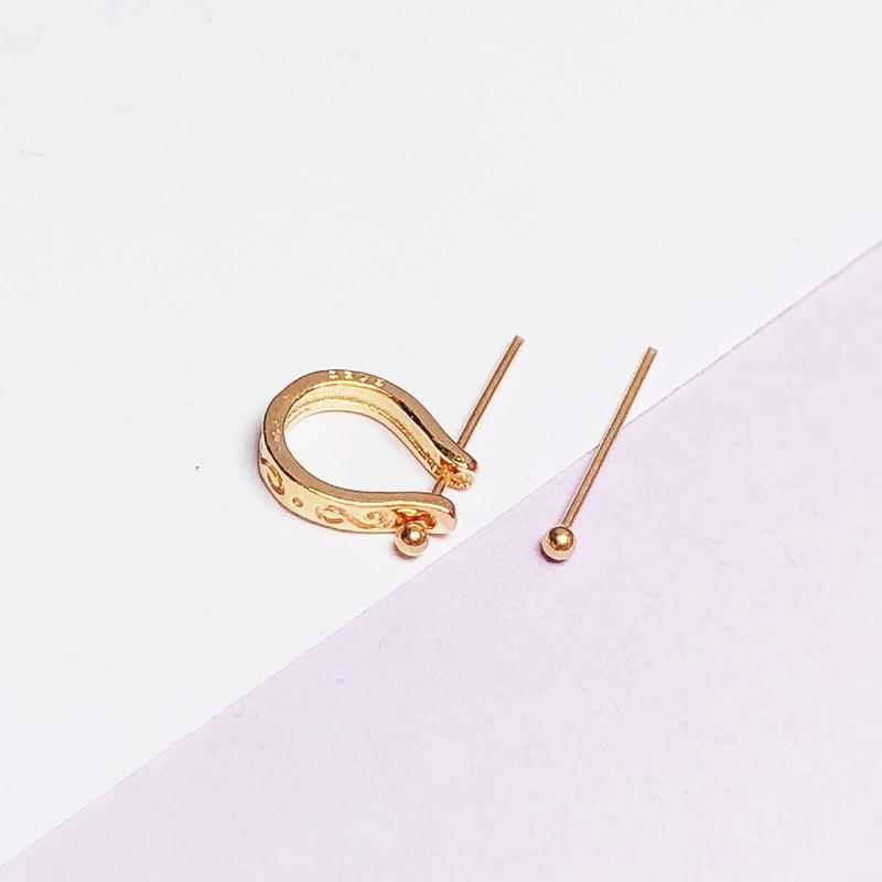 925 Sterling Silver Peace Buckle Pendant Holder Clip for Jade Pendants