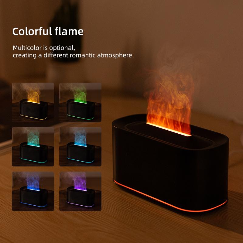 Flame Aromatherapy Machine Humidifier Home Creative Desktop Colorful Atmosphere Light Flame Aromatherapy Machine