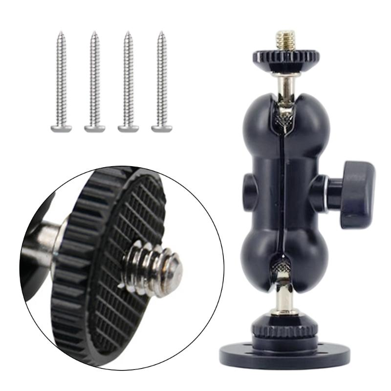 Hot Shoe Swivels Ball Head Quick Release Clamp Bracket Portable Tripod Mount Screw Clip Camera Accessory Connector