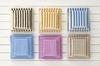 Kosugizen Daily Mini Bath Towel BASIC Middle Stripe Mustard Set 50 X 100 Cm Just the Right Volume Convenient Size 2-Piece AMZG-4802A-MS