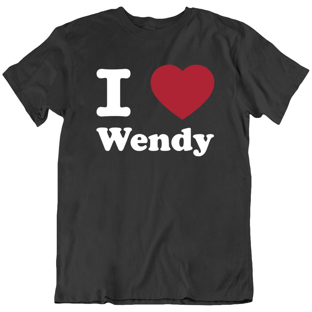 Я люблю Венди Сердце Валентина Семья Футболка Футболка Подарок Новый XL