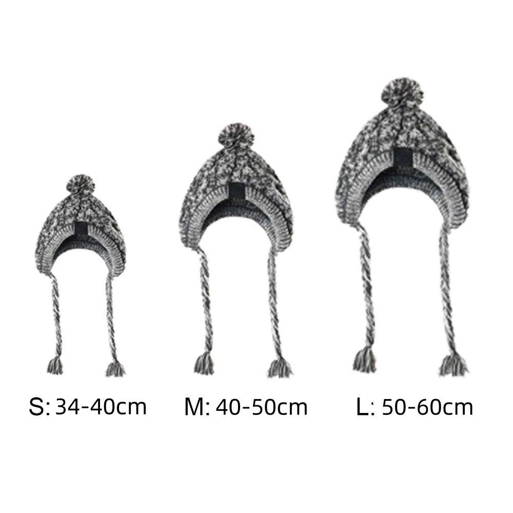 New Winter Warm Dog Hats Windproof Knitting Fluffy Ball Pet Hat Chihuahua Hat French Bulldog Hat Puppy Accessories For Dogs