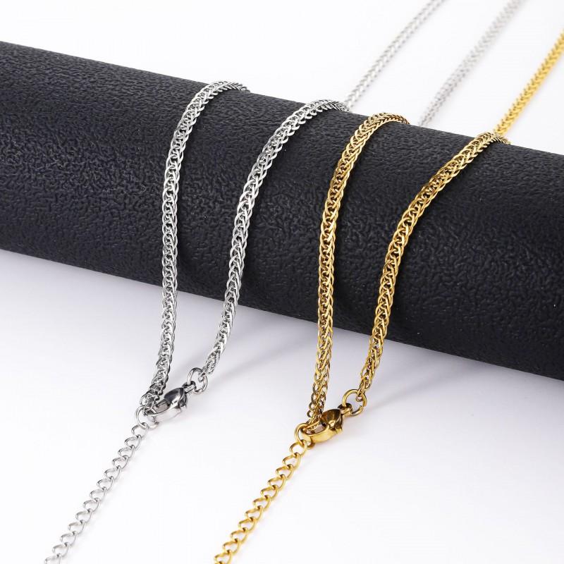 Womens Chain Necklace Snake Bone Water Wave Box O-shaped Clavicle Fashion Jewelry
