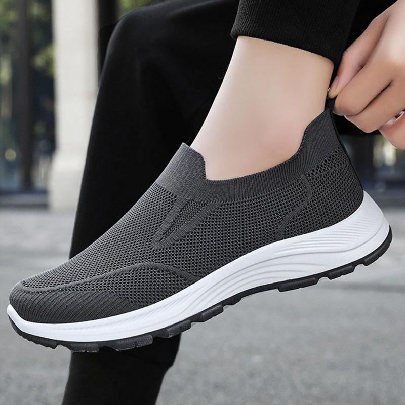 Men's Casual Flats Shoes Comfortable Slip-On Walking Shoes For Women Lightweight Soft Breathable Round Toe Flat Shoes