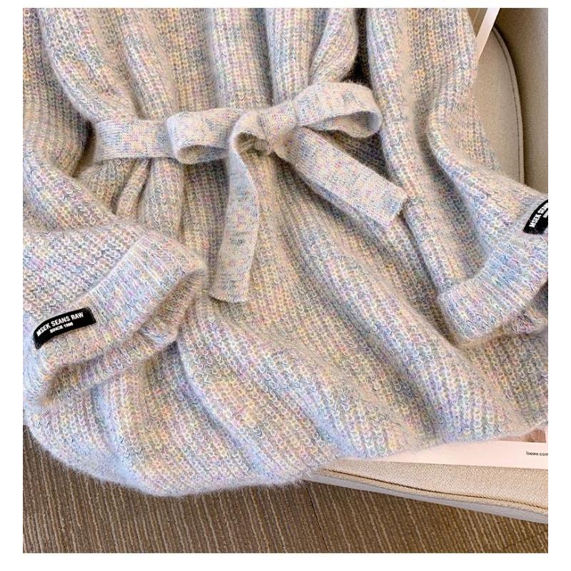 Pulover pentru Femei Toamnă Iarnă Îngroșat Pulover Cald Tricotat în Dungi Gât Rotund Strat de Bază Elastic Mânecă Lungă Jumper Supradimensionat Topuri