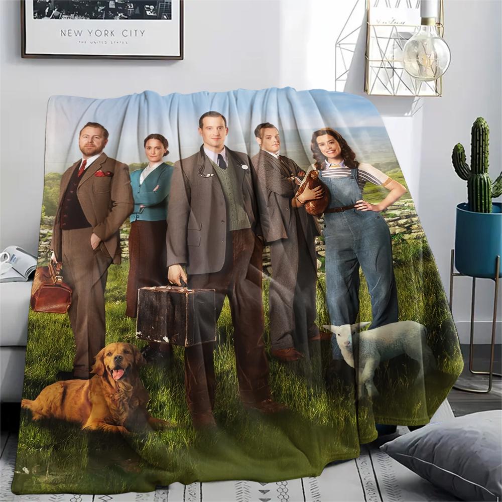 

All Creatures Great and Small2 pattern Flannel Blanket, High quality Comfortable for All Seasons, Home Decor, Warmth and Comfort, Perfect for Gifts. 80cm x 120cm
