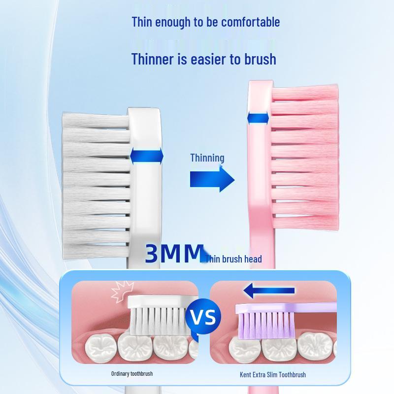 Kent Unisex Soft Bristles Adult Toothbrush, Wide Head, Family Pack, 5 Pieces