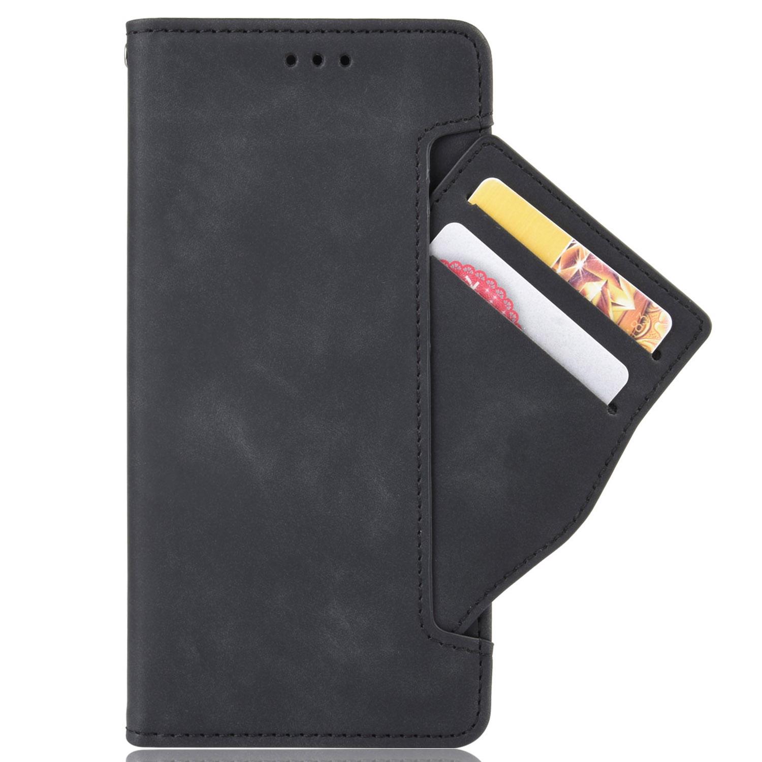 

Multiple Card Slots Anti-scratch Phone Case for Oukitel WP18,PU Leather Folio Flip Shockproof Cover with Stand Wallet Black