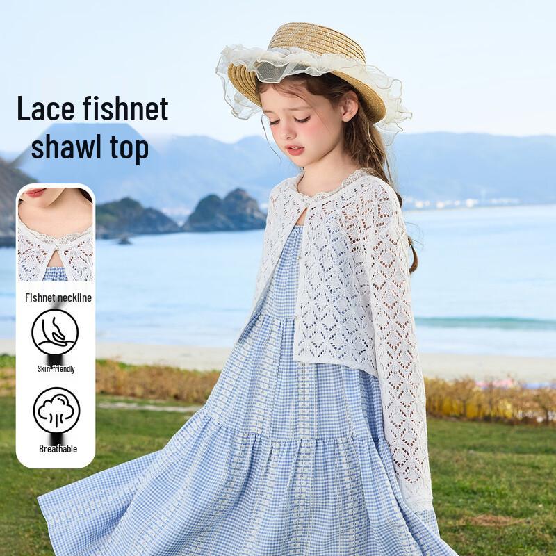 ASK JUNIOR Повседневный топ с длинным рукавом и ажурной вставкой для девочек 170