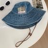 Wide Wings Jeans Fisherman Hat Sunscreen Sunscreen Hat Casual Denim Bucket Hat  Women
