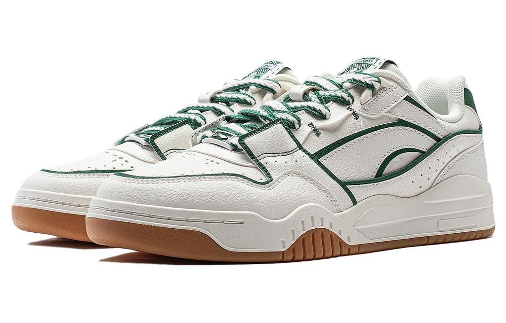 Li Ning Yuebai Wear resistant And Lightweight Low top Skateboard Shoes Women's White Green AGCS252-18