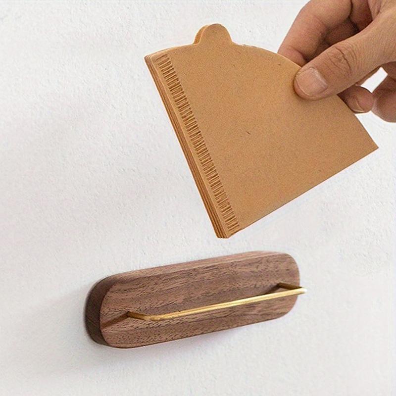 Dřevěný držák na kávové filtry Nástěnný úložný kontejner na kávové filtry Dávkovač kávových filtrů Pro držák filtrů ve tvaru V