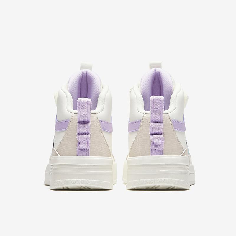 Anta Comfortable Versatile Non-Slip Wear-Resistant High-Top Casual Shoes Kids Casual Shoes White Brown A22438002-1