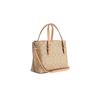 Coach Mollie Classic Monogram Zip Closure Coated Canvas And Leather Tote Bag Women Tote Silver Light-Khaki C4250-SVX1W