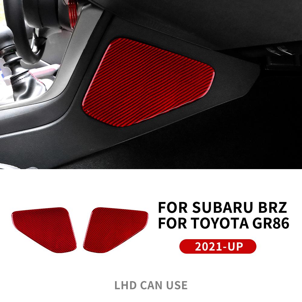 Real Soft Carbon Fiber For Subaru BRZ Toyota GR86 2025 2025 2025 2025 Interior Trim Car Side Knee Panel Sticker Accessories