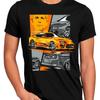 T-shirt Unisexe Furieux Paul Walker Brian Oconnor Course Vintage Vêtements de Designer Homme Respirant Doux Unisexe Élégant
