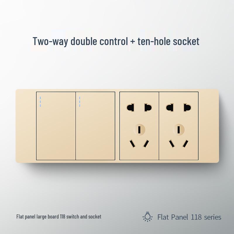 International Electric 118 Type Concealed Multi-Hole Panel: 16A, 6-Hole, 9-Hole, 12-Hole Switch and Socket.