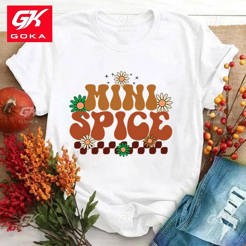 

Funny Autumn Mini Spice Printed Shirt WomenS Casual Personality Cotton T Shirt Unisex Cute Fall Mini Spice T Shirts Tops Tees S