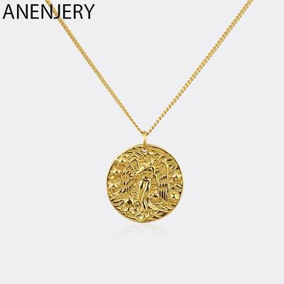Coin Necklace for Women Men Angel Clavicle Chain Pendant Necklaces Jewelry