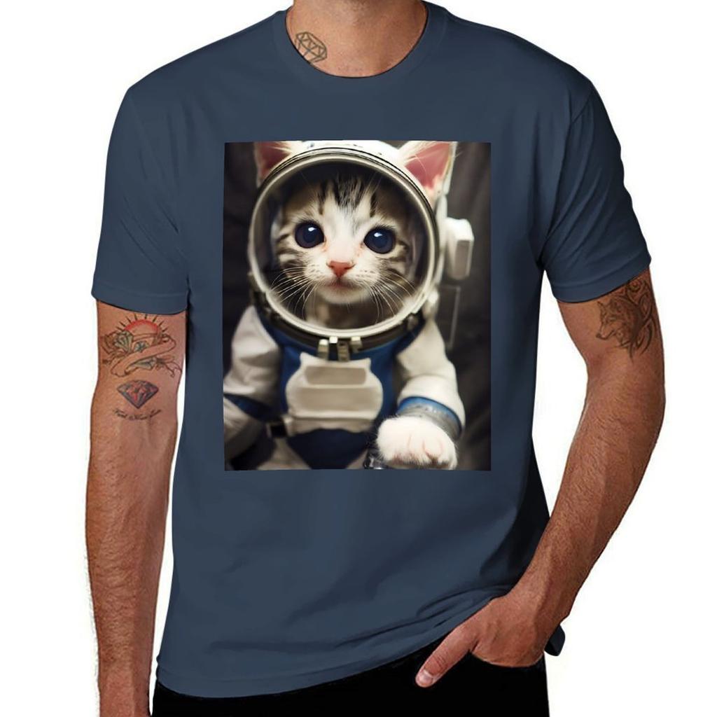 Katzen-Astronaut Perfektes Geschenk für alle Katzenliebhaber und Weltraum-Nerds 5 T-Shirt Weich Dehnbar Kurzarm Top