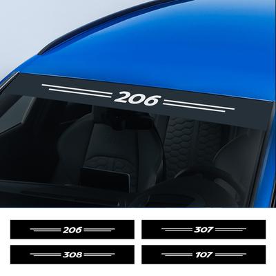 Car Front Windshield Reflective Stickers Decals For Peugeot 307 206 308 407 207 3008 208 508 2008 301 408 107 5008 Accessories