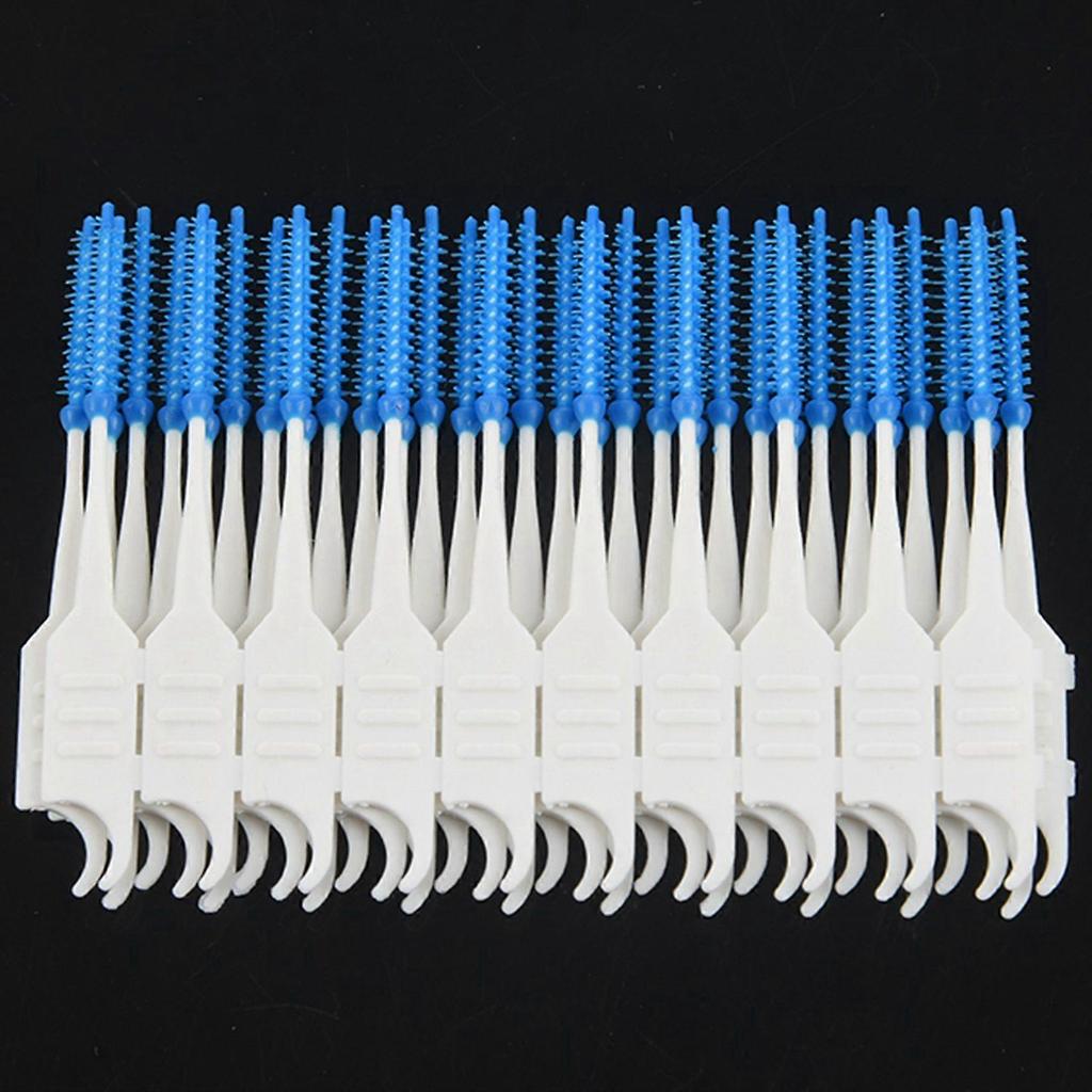 200 Stück Zähne Zahnstocher Zahnseide Picks Interdentalbürsten Stäbchen Zahnreinigung